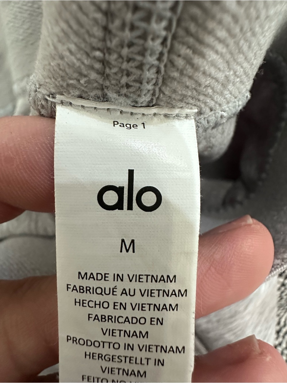 Alo Yoga Alosoft High-Waist 7/8 Heart Throb Leggings - Heather Grey, Size Medium - Picture 2 of 5